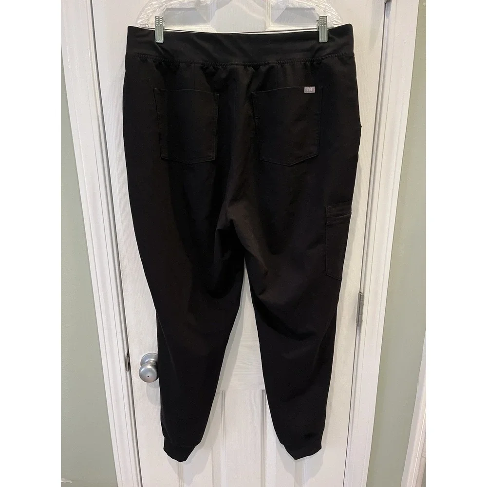 FIGS Technical High Waisted Zamora Cargo Jogger Black Sz XXL 1000207 Nurse